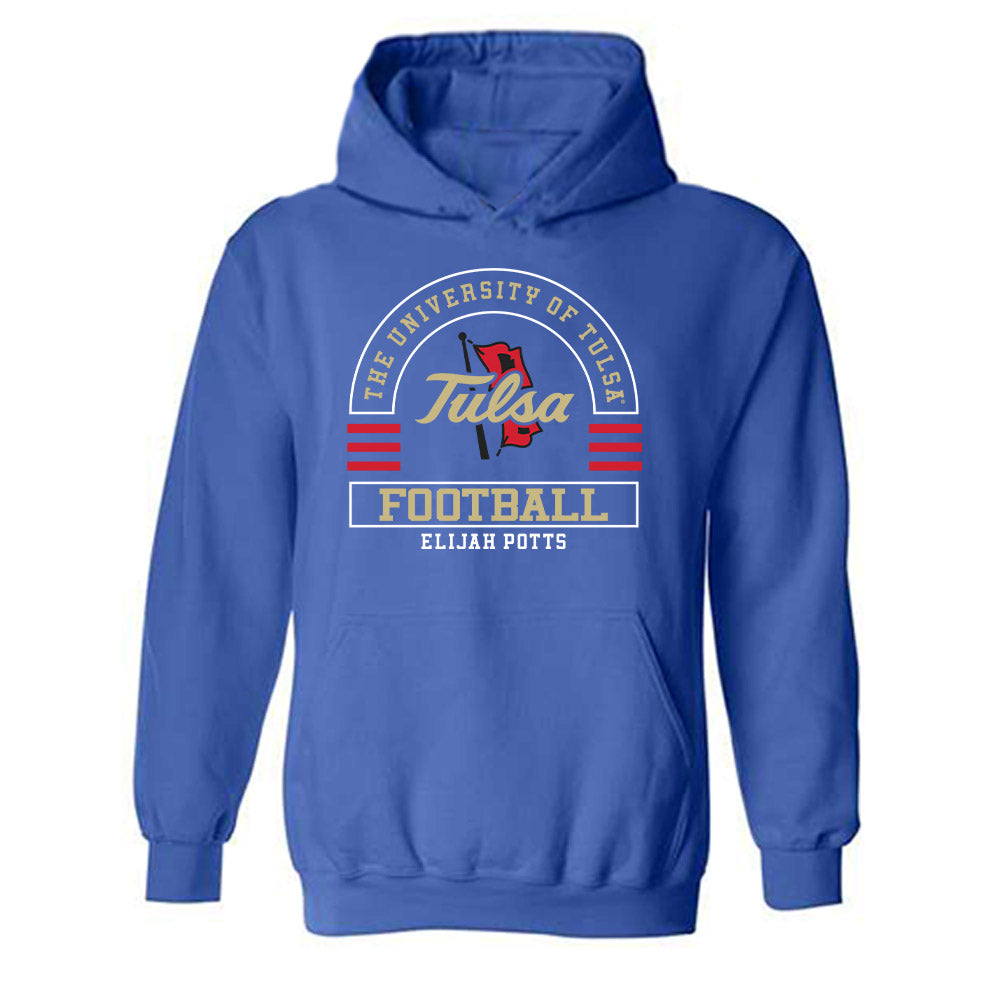 Tulsa - NCAA Football : Elijah Potts - Classic Fashion Shersey Hooded Sweatshirt-0