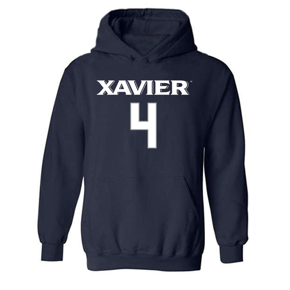 Xavier - NCAA Women's Volleyball : Charlotte Moriarty - Replica Shersey Hooded Sweatshirt