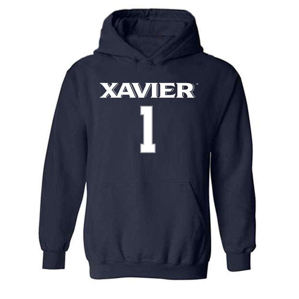 Xavier - NCAA Women's Volleyball : Caroline Speelman - Replica Shersey Hooded Sweatshirt