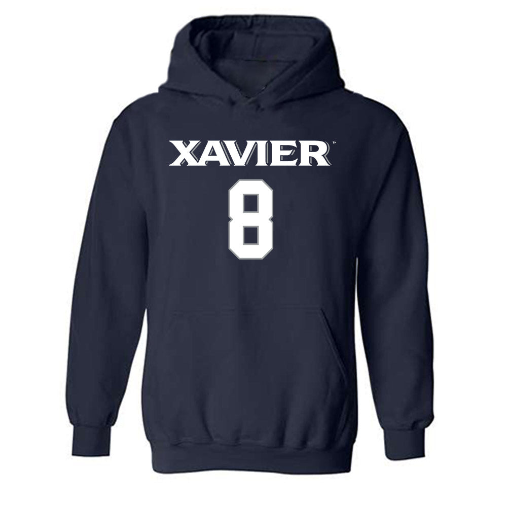 Xavier - NCAA Women's Volleyball : Macy Hatkevich - Replica Shersey Hooded Sweatshirt-0