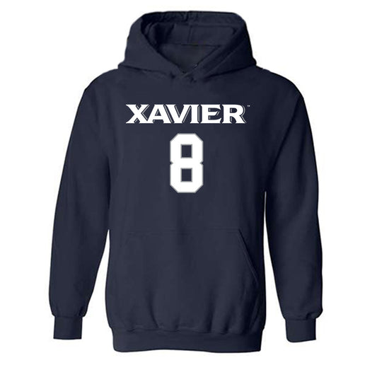 Xavier - NCAA Women's Volleyball : Macy Hatkevich - Replica Shersey Hooded Sweatshirt-0