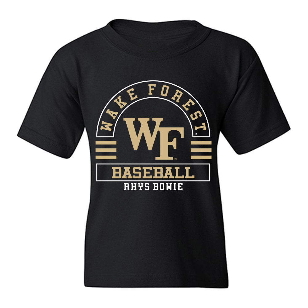 Wake Forest - NCAA Baseball : Rhys Bowie - Classic Fashion Shersey Youth T-Shirt-0