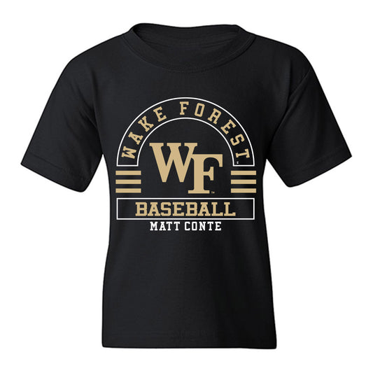 Wake Forest - NCAA Baseball : Matt Conte - Classic Fashion Shersey Youth T-Shirt-0