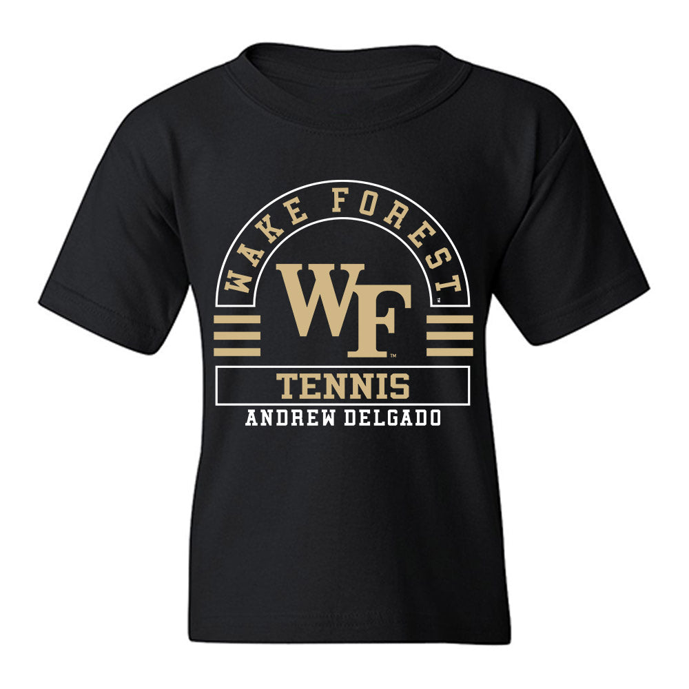 Wake Forest - NCAA Men's Tennis : Andrew Delgado - Classic Fashion Shersey Youth T-Shirt-0