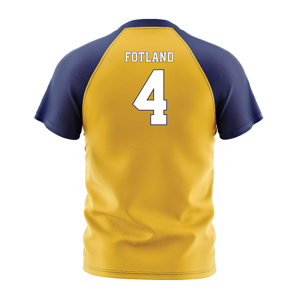 Marquette - NCAA Men's Soccer : Andreas Fotland - Gold Soccer Jersey-1