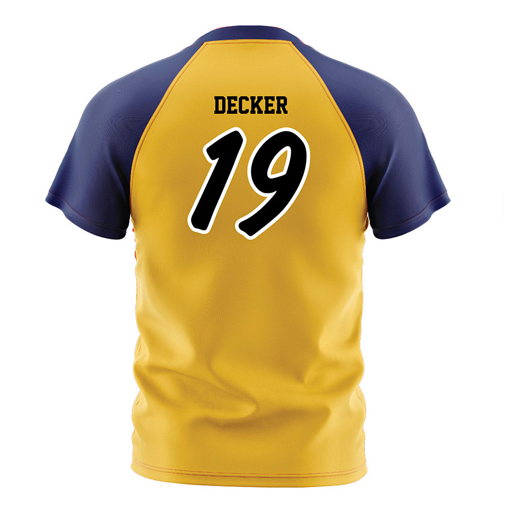 Marquette - NCAA Women's Soccer : Meg Decker - Gold Soccer Jersey-1