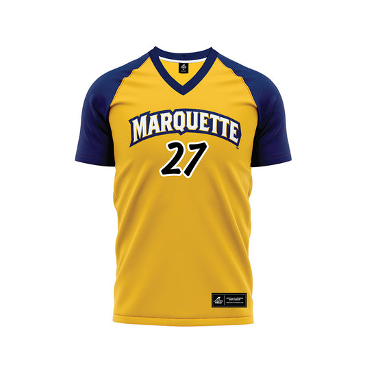Marquette - NCAA Women's Soccer : Piper Lucier - Gold Soccer Jersey-0