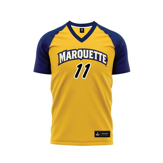 Marquette - NCAA Women's Soccer : Paige Dziedzic - Gold Soccer Jersey-0