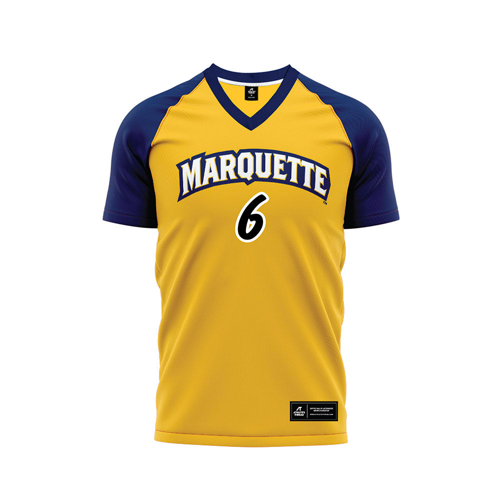 Marquette - NCAA Women's Soccer : Coco Dorfman - Gold Soccer Jersey-0
