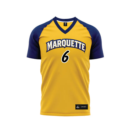 Marquette - NCAA Women's Soccer : Coco Dorfman - Gold Soccer Jersey-0