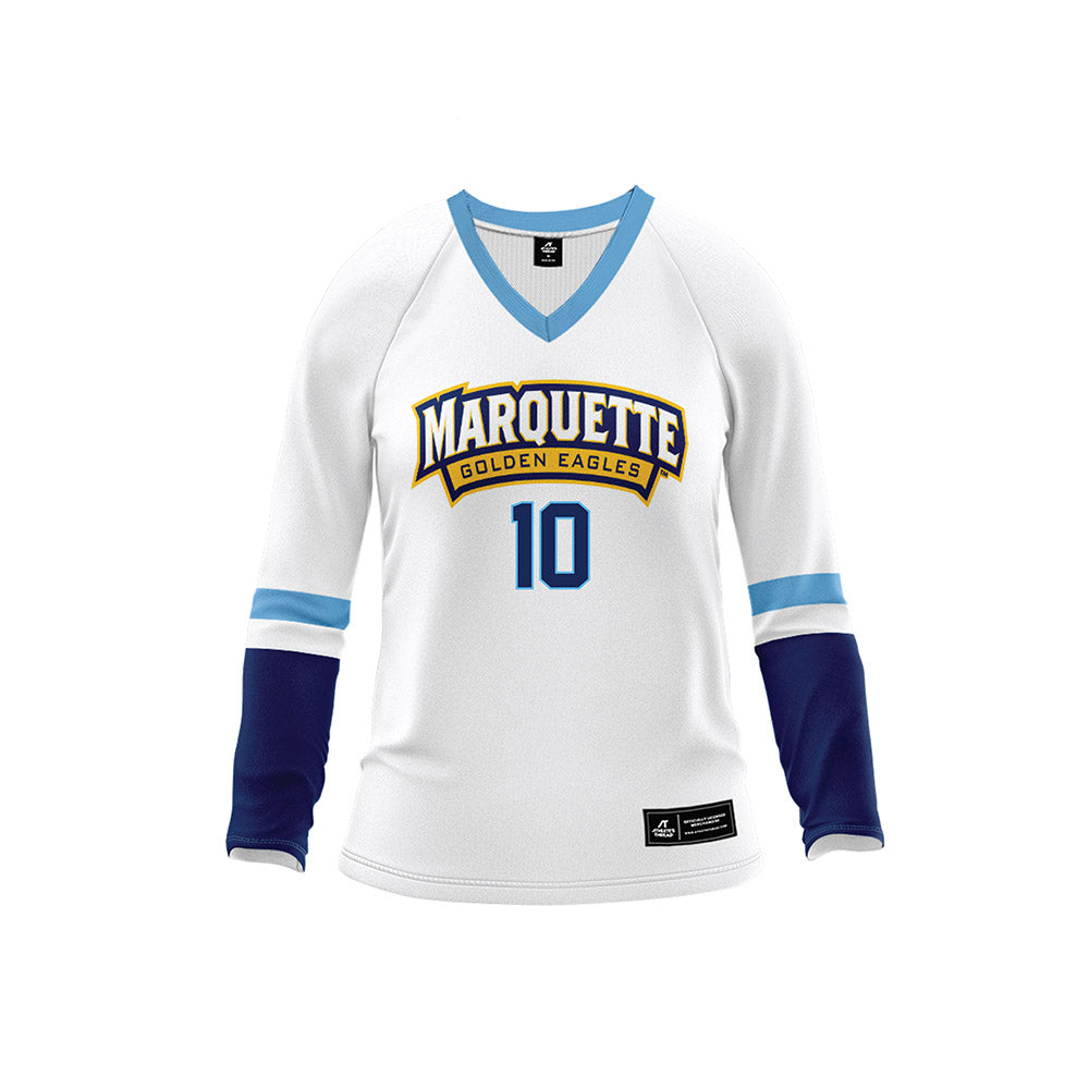 Marquette - NCAA Women's Volleyball : Emma Parks - White Volleyball Jersey-0