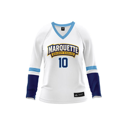 Marquette - NCAA Women's Volleyball : Emma Parks - White Volleyball Jersey-0