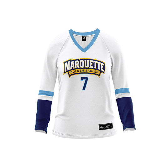 Marquette - NCAA Women's Volleyball : Keira Schmidt - White Volleyball Jersey-0
