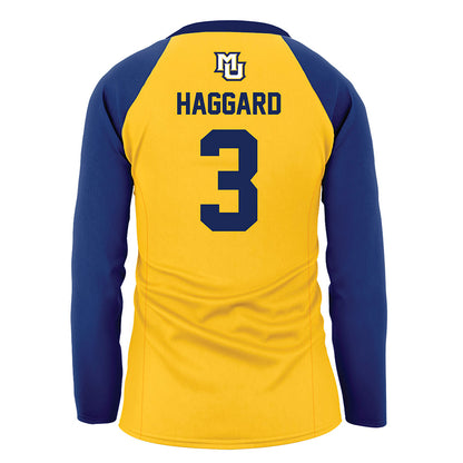 Marquette - NCAA Women's Volleyball : Isabela Haggard - Gold Volleyball Jersey-1