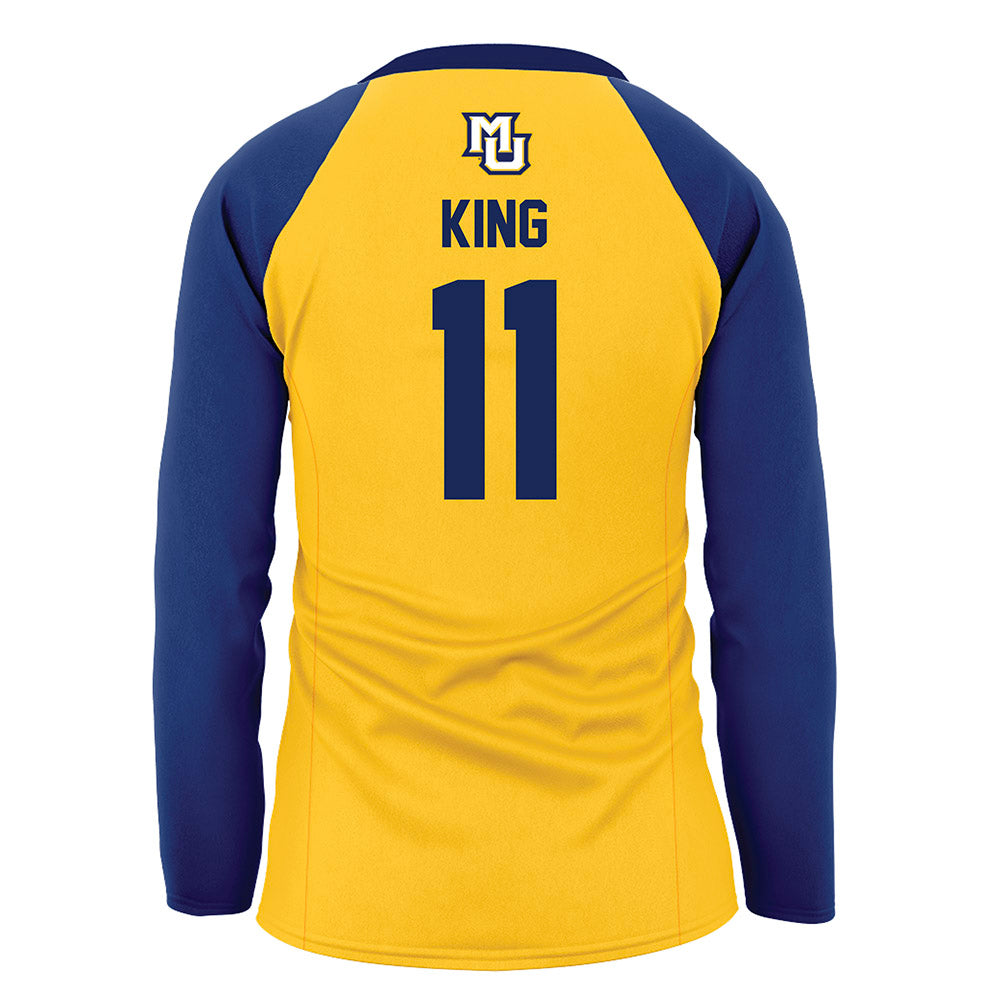 Marquette - NCAA Women's Volleyball : Amaria King - Gold Volleyball Jersey-1