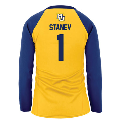 Marquette - NCAA Women's Volleyball : Julia Stanev - Gold Volleyball Jersey-1