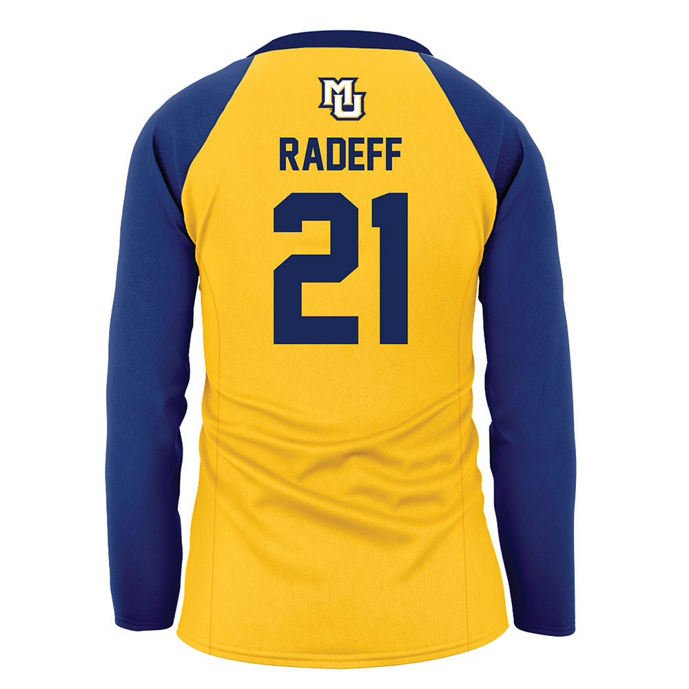Marquette - NCAA Women's Volleyball : Elena Radeff - Gold Volleyball Jersey-1
