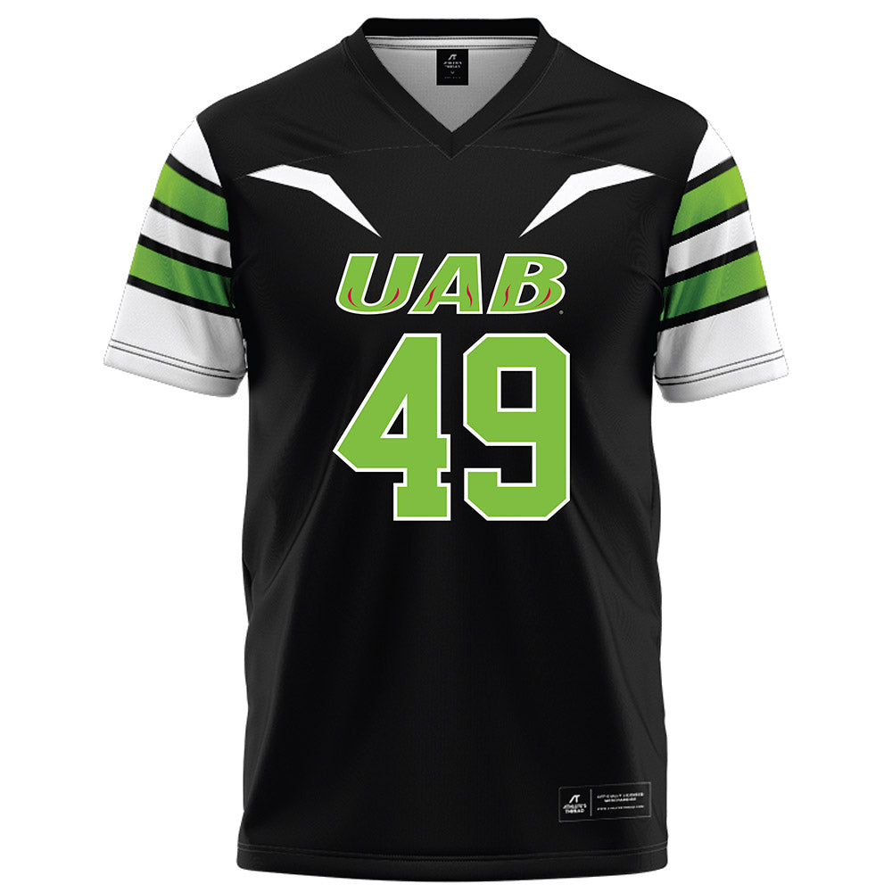 UAB - NCAA Football : Jacoby Bridges - Black Football Jersey