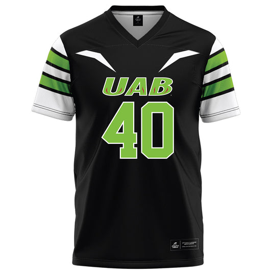 UAB - NCAA Football : Brayden Johnson - Black Football Jersey