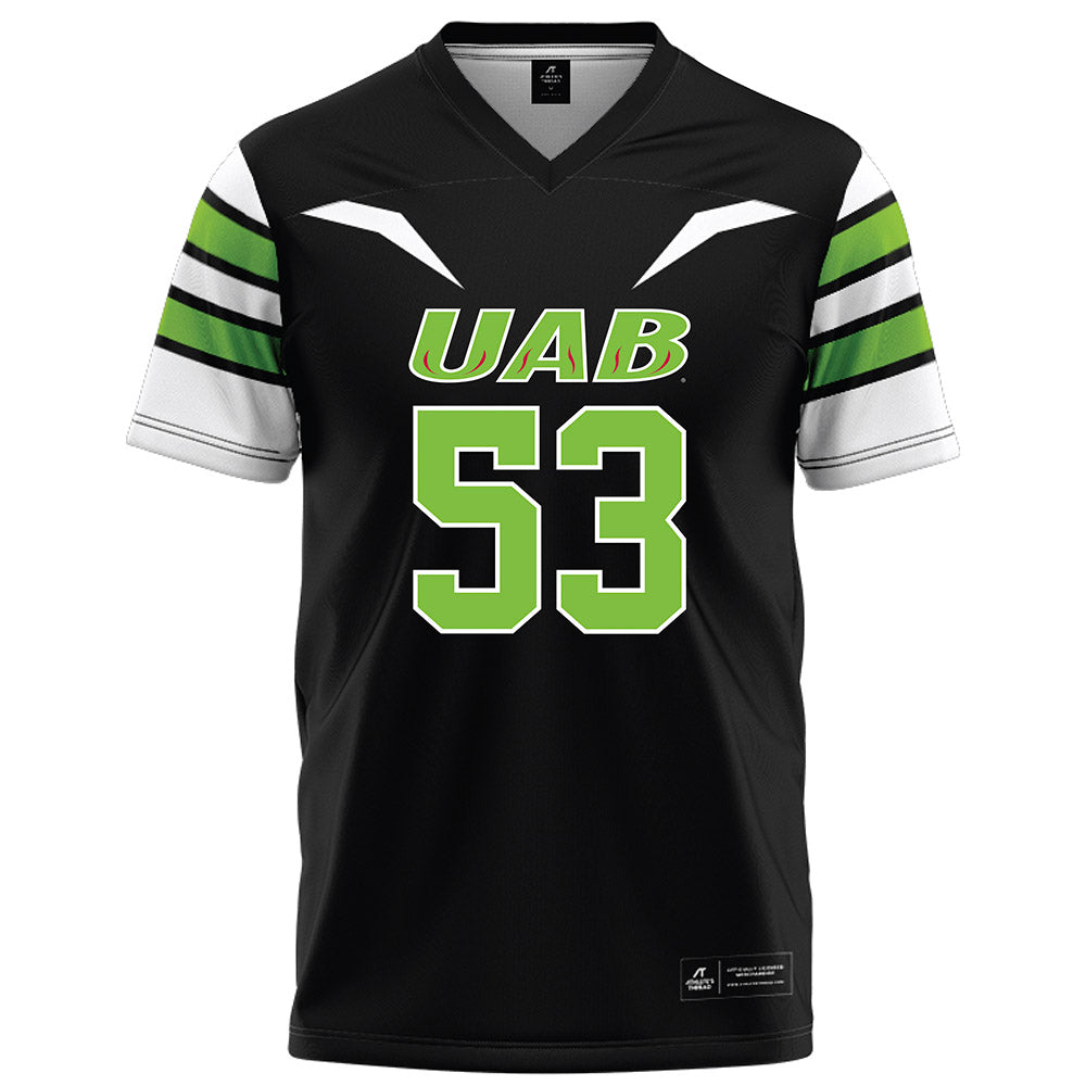 UAB - NCAA Football : Baron Franks II - Black Football Jersey