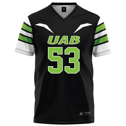 UAB - NCAA Football : Baron Franks II - Black Football Jersey