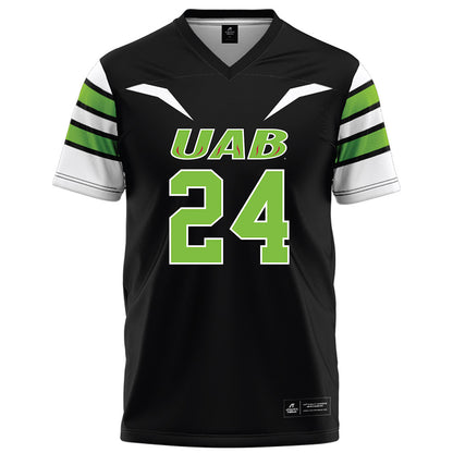 UAB - NCAA Football : Gage Messick - Black Football Jersey-0