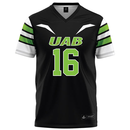 UAB - NCAA Football : Nate Rogers - Black Football Jersey