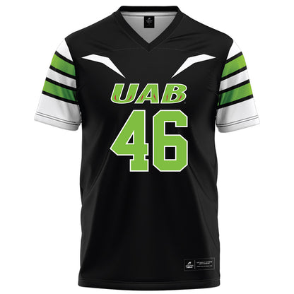  - NCAA Football : Wyatt Martin - Black Football Jersey-0