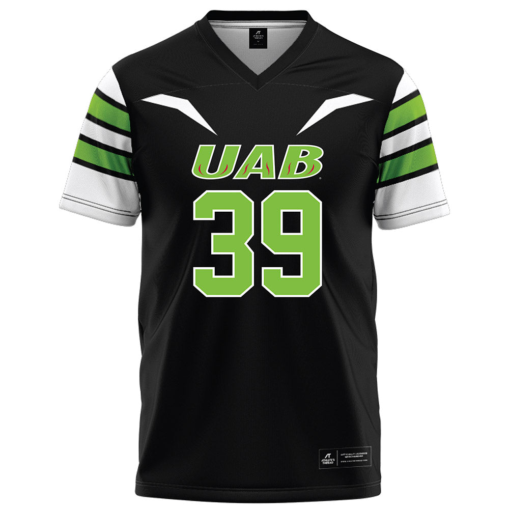 UAB - NCAA Football : Nacari Johnson - Black Football Jersey