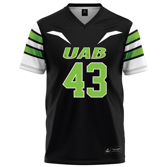 UAB - NCAA Football : Evan Bishop - Black Football Jersey