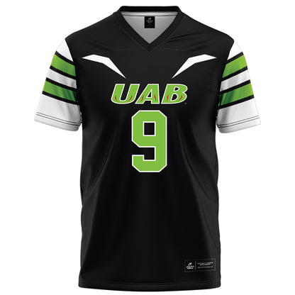 UAB - NCAA Football : Emmanuel Waller - Black Football Jersey