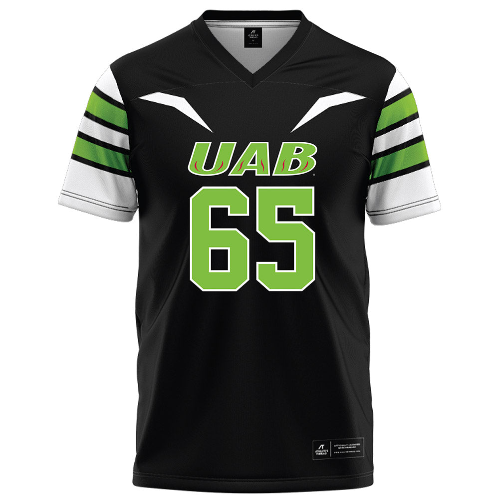 UAB - NCAA Football : Tennyson Hadfield - Black Football Jersey