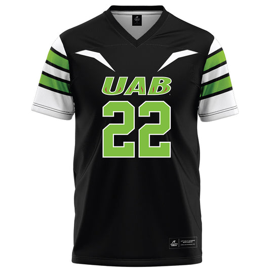 UAB - NCAA Football : Nasir Bashir - Black Football Jersey