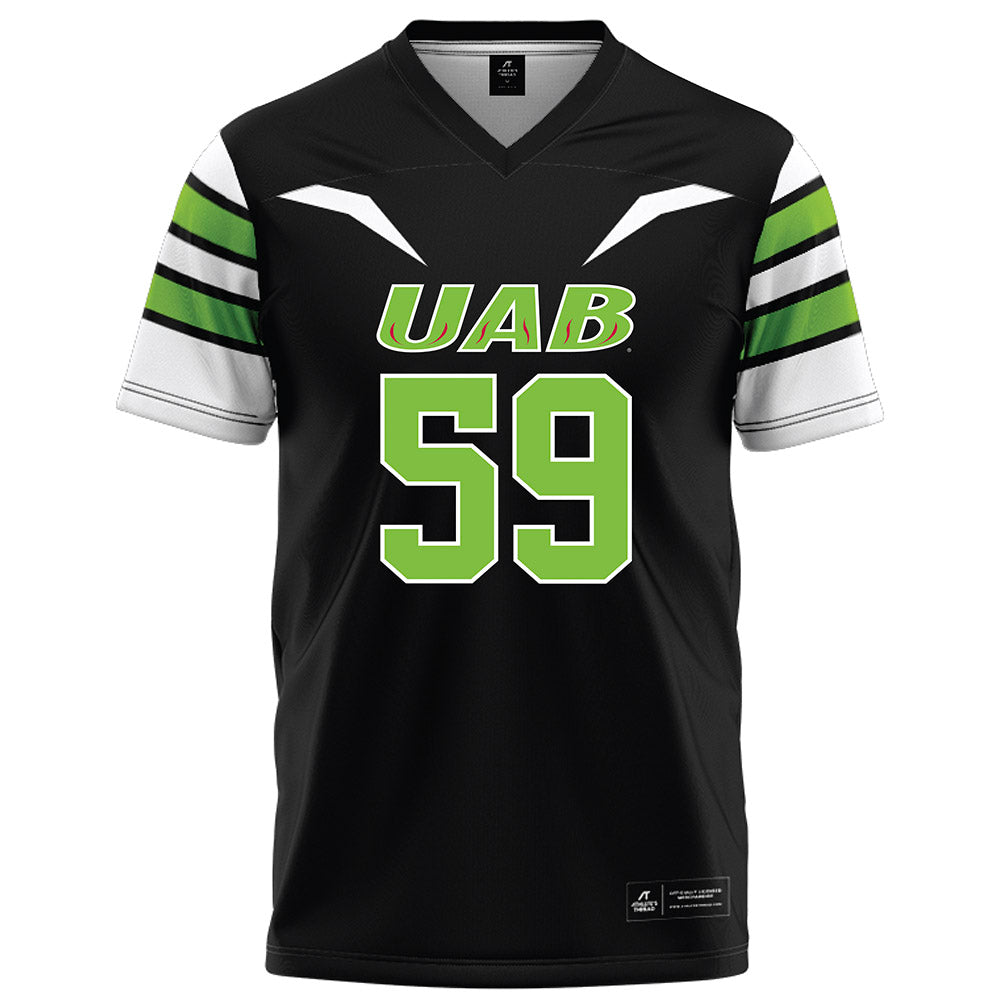UAB - NCAA Football : Ch Burge - Black Football Jersey-0