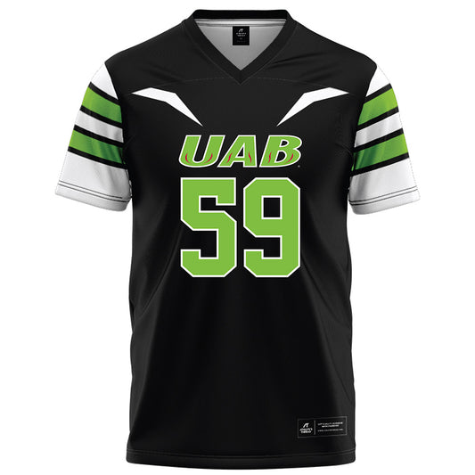 UAB - NCAA Football : Ch Burge - Black Football Jersey-0