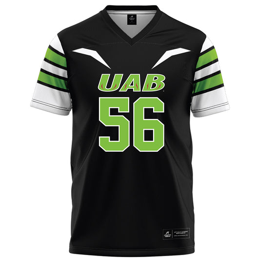 UAB - NCAA Football : Myles Cook - Black Football Jersey-0