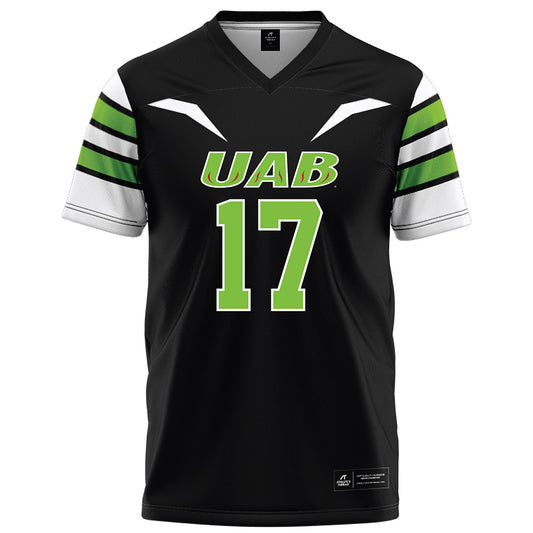 UAB - NCAA Football : Zach Johnson - Black Football Jersey-0