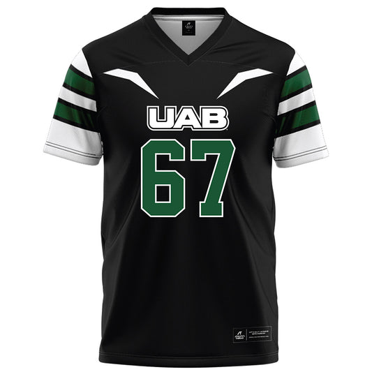 UAB - NCAA Football : Wes Wiggins - Black Football Jersey-0