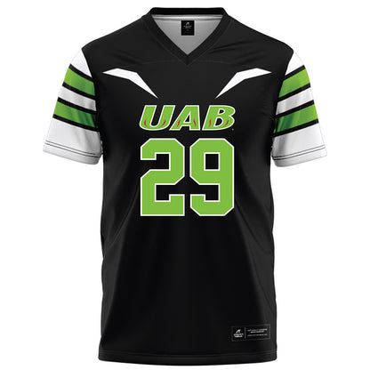 UAB - NCAA Football : Lee Beebe Jr - Black Football Jersey-0