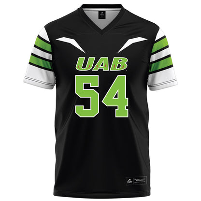 UAB - NCAA Football : Kyle Mosley - Black Football Jersey