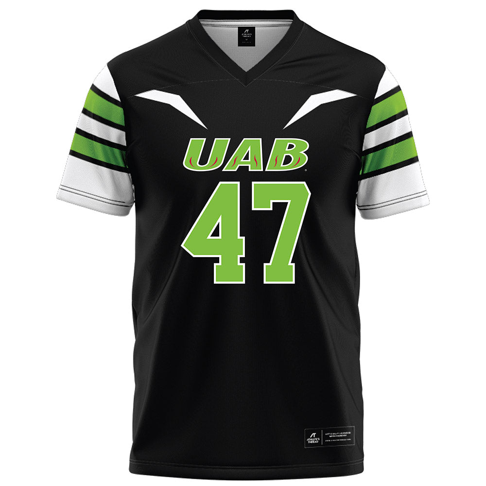  - NCAA Football : Caleb Moser - Black Football Jersey-0