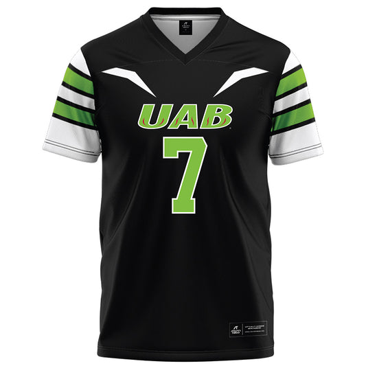 UAB - NCAA Football : Jeremiah Vessel - Black Football Jersey-0