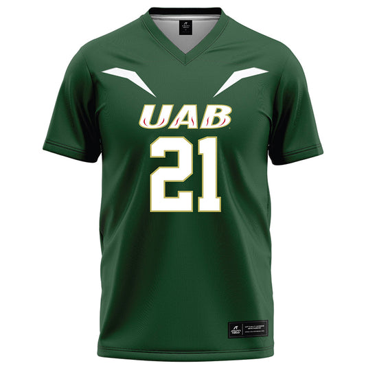 UAB - NCAA Football : Troy Jakubec - Green Football Jersey