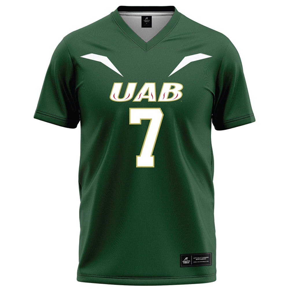 UAB - NCAA Football : Jeremiah Vessel - Green Football Jersey-0