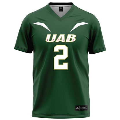 UAB - NCAA Football : Ezra Odinjor - Green Football Jersey