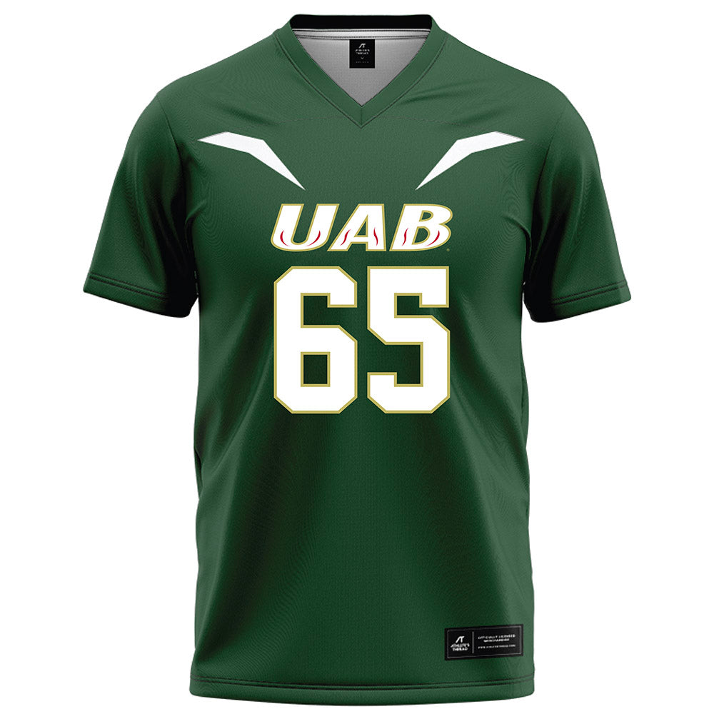 UAB - NCAA Football : Tennyson Hadfield - Green Football Jersey