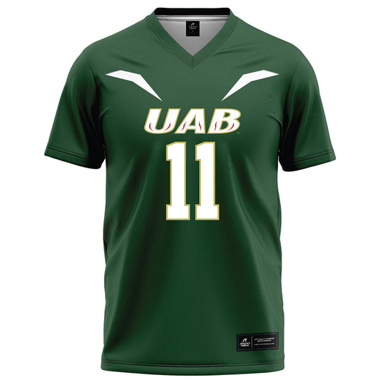 UAB - NCAA Football : Perry Fisher - Green Football Jersey-0