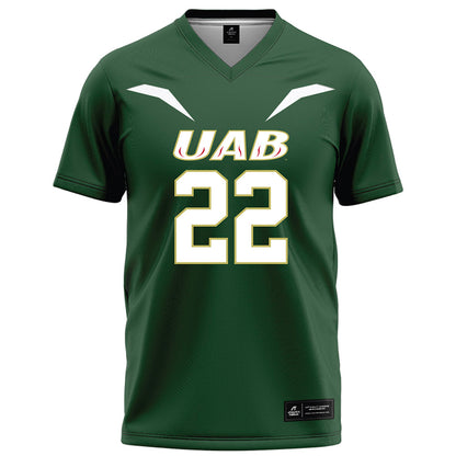 UAB - NCAA Football : Nasir Bashir - Green Football Jersey