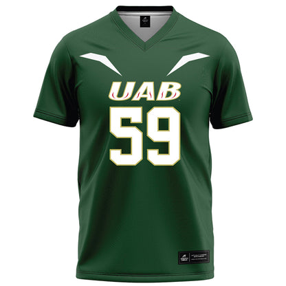 UAB - NCAA Football : Ch Burge - Green Football Jersey-0
