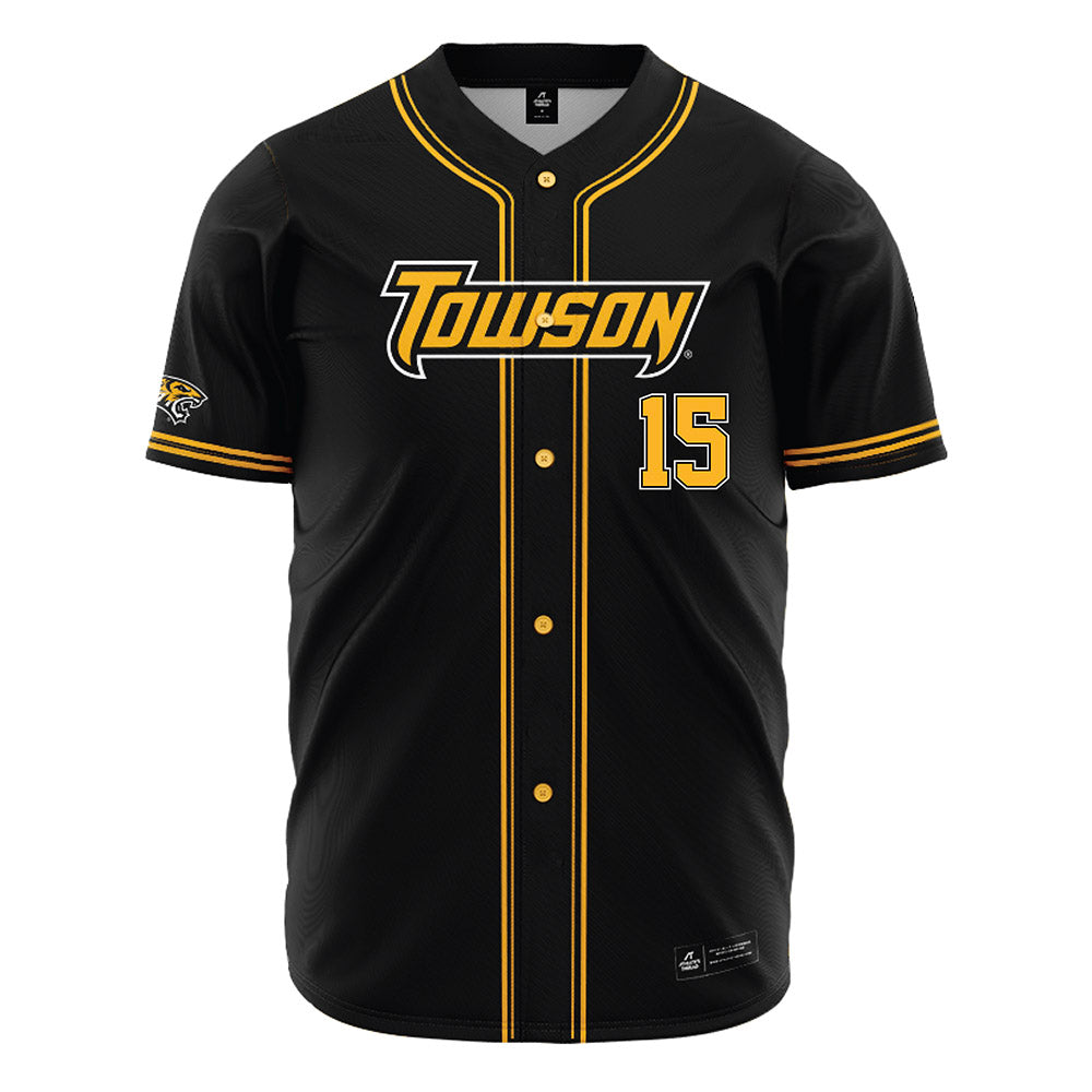 Towson - NCAA Baseball : Jacob Whiteman - Black Jersey-0